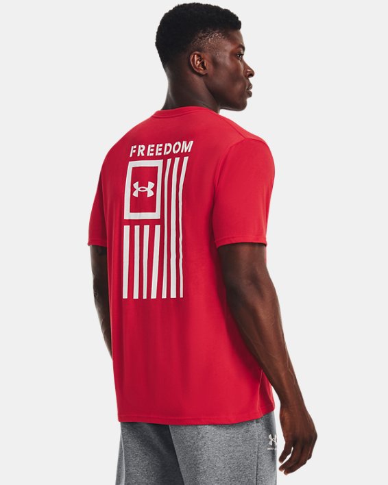 Men's UA Freedom Flag T-Shirt, Red, pdpMainDesktop image number 0